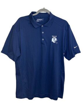 Nike Golf Yale Men's L Navy Dri-FIT Polo Shirt Tour Performance Athleisure
